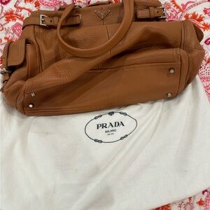 [MAKE AN OFFER!] Prada Enameled Metal Triangle Shoulder Bag